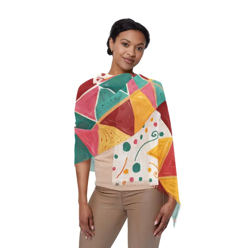 Vibrant Geometrical Scarves - Seamless Construction - DipaliZ