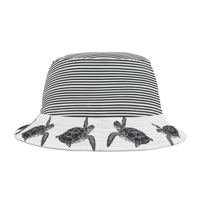 Turtle Print Bucket Hat - Polyester Summer Style - DipaliZ