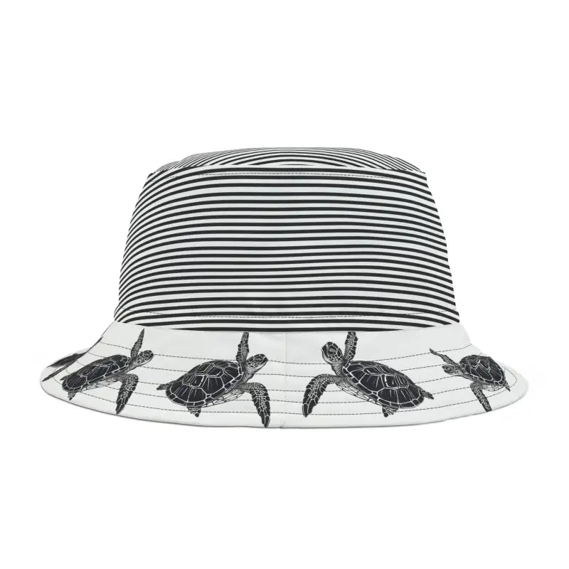 Turtle Print Bucket Hat - Polyester Summer Style - DipaliZ