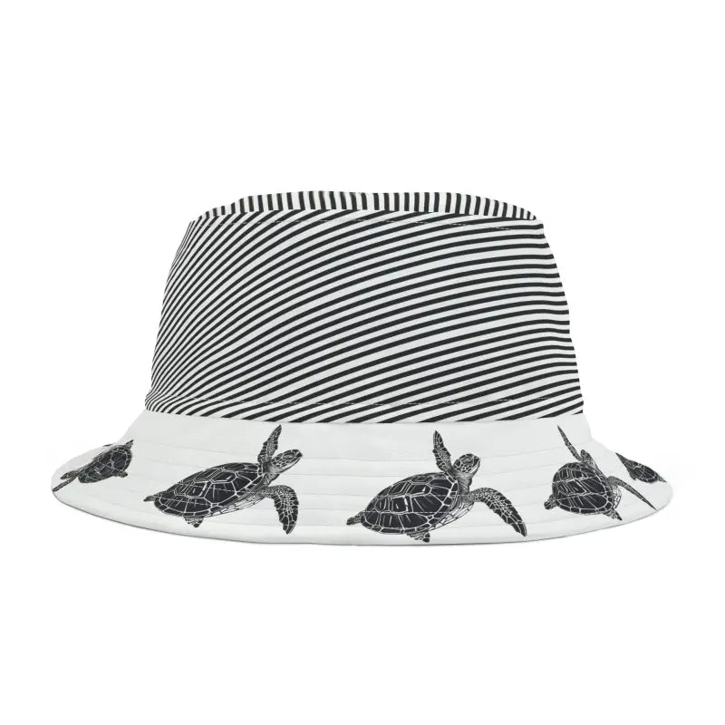 Turtle Print Bucket Hat - Polyester Summer Style - DipaliZ