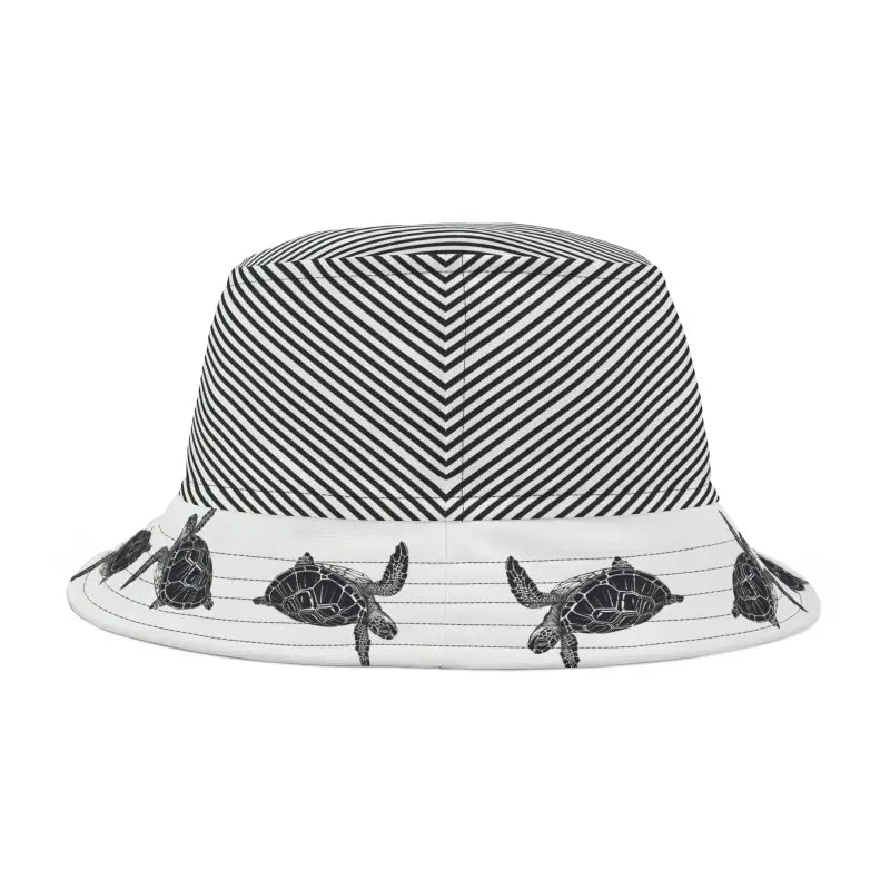 Turtle Print Bucket Hat - Polyester Summer Style - DipaliZ