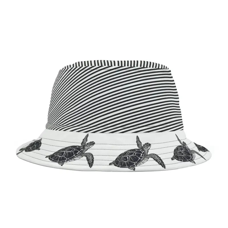 Turtle Print Bucket Hat - Polyester Summer Style - DipaliZ