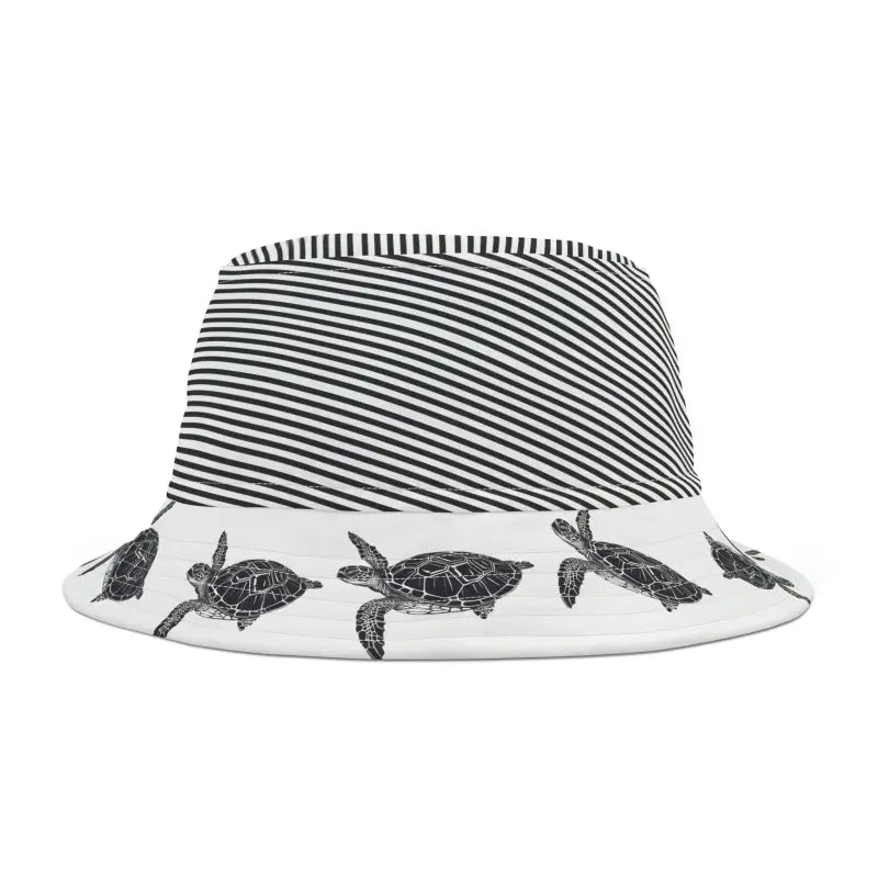 Turtle Print Bucket Hat - Polyester Summer Style - DipaliZ