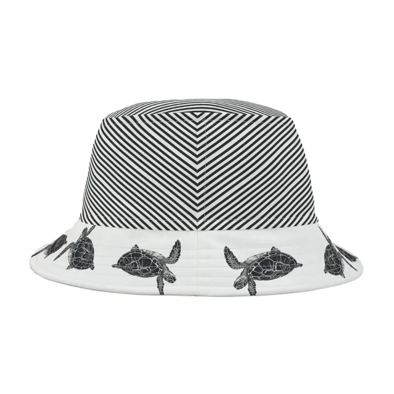 Turtle Print Bucket Hat - Polyester Summer Style - DipaliZ