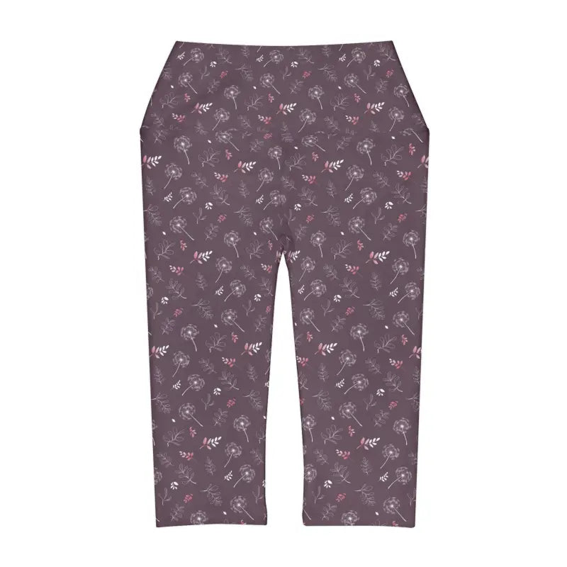Mauve Yoga Capri Leggings - Studio Flow Comfort - DipaliZ