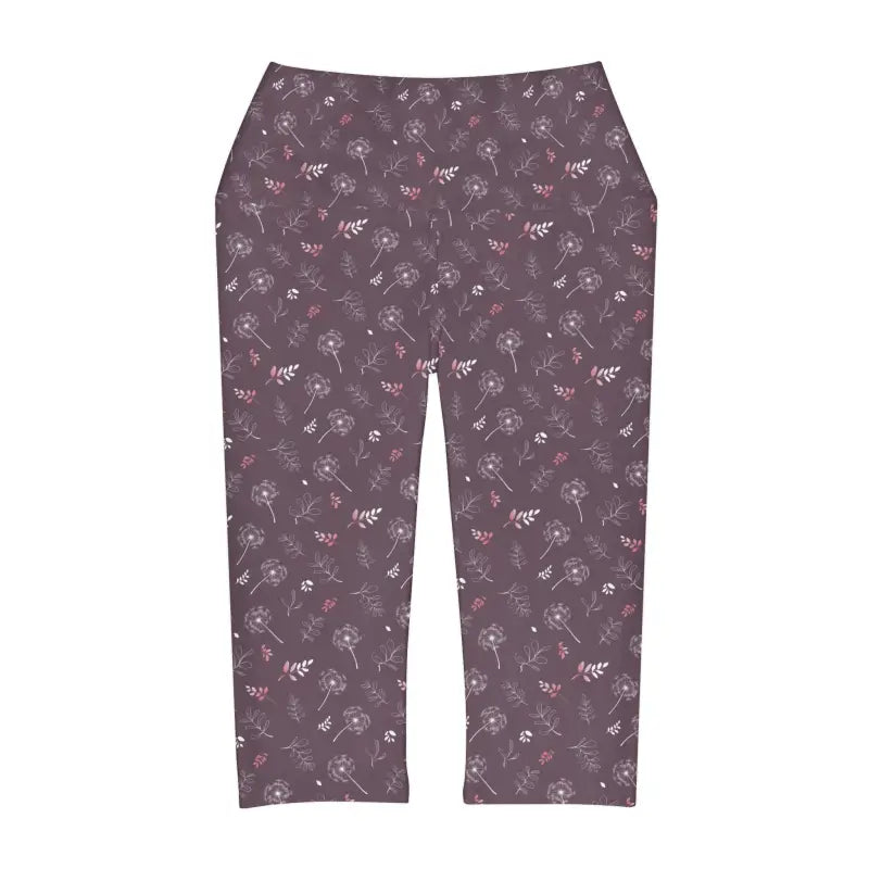 Mauve Yoga Capri Leggings - Studio Flow Comfort - DipaliZ
