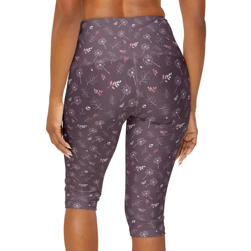 Mauve Yoga Capri Leggings - Studio Flow Comfort - DipaliZ