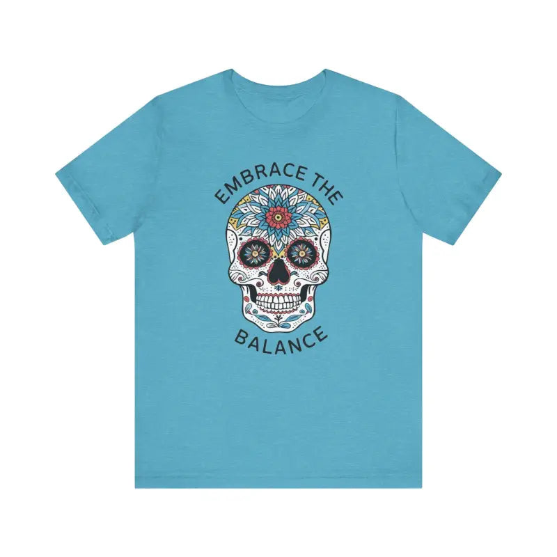 Balance Skull Unisex Jersey Tee - Edgy Statement Wear - DipaliZ