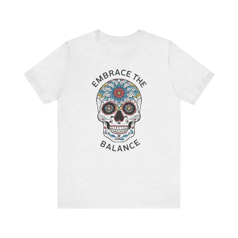 Balance Skull Unisex Jersey Tee - Edgy Statement Wear - DipaliZ