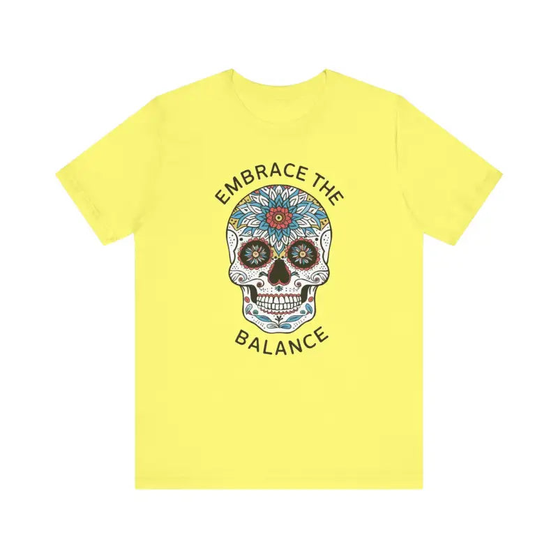 Balance Skull Unisex Jersey Tee - Edgy Statement Wear - DipaliZ