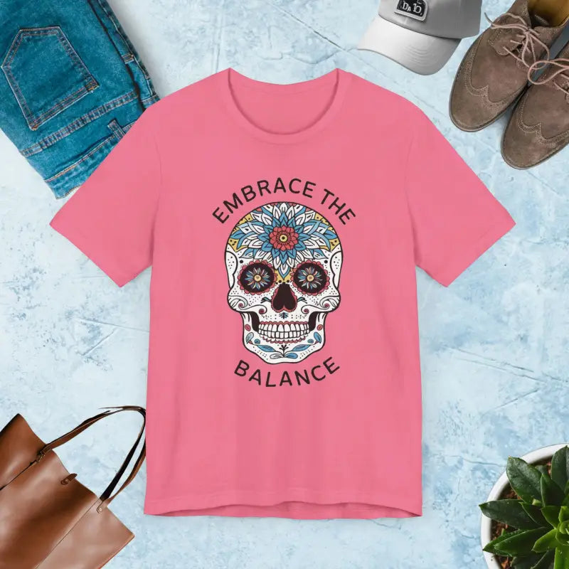 Balance Skull Unisex Jersey Tee - Edgy Statement Wear - DipaliZ