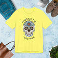 Balance Skull Unisex Jersey Tee - Edgy Statement Wear - DipaliZ