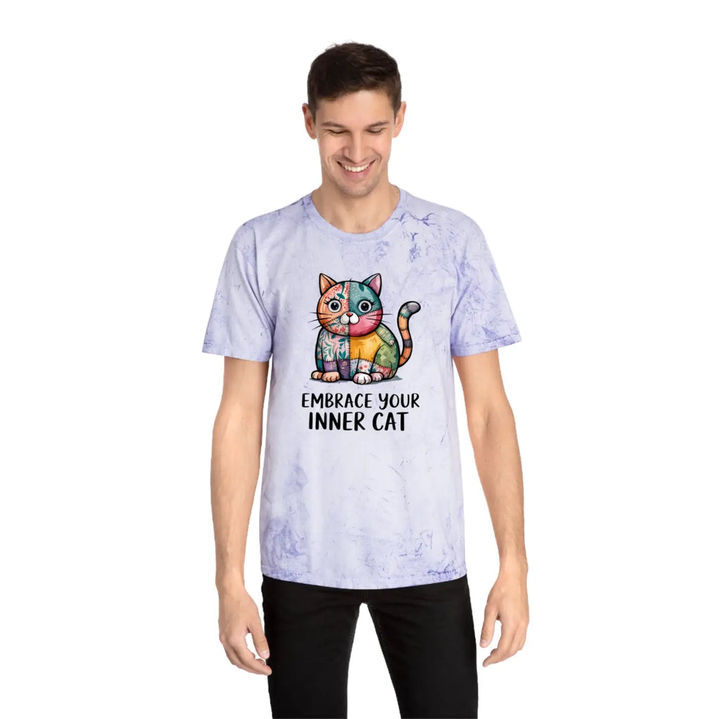 Unisex Color Blast T-Shirt - Cat Lovers Ring-Spun Cotton - DipaliZ