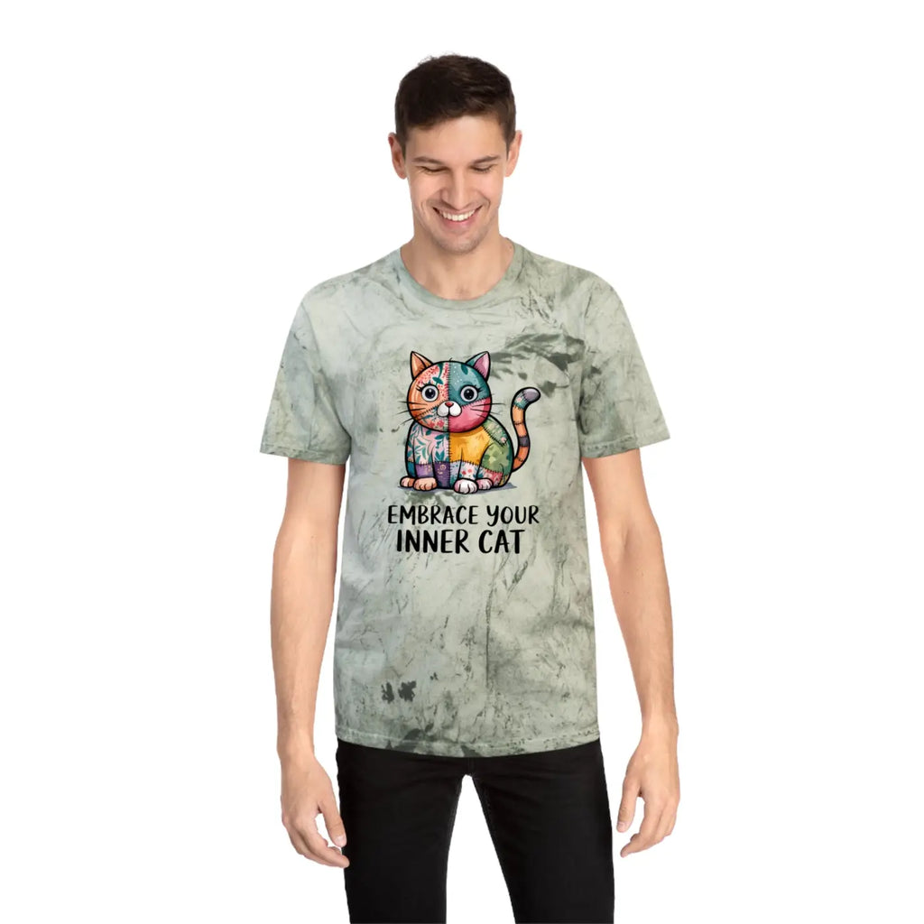 Unisex Color Blast T-Shirt - Cat Lovers Ring-Spun Cotton - DipaliZ