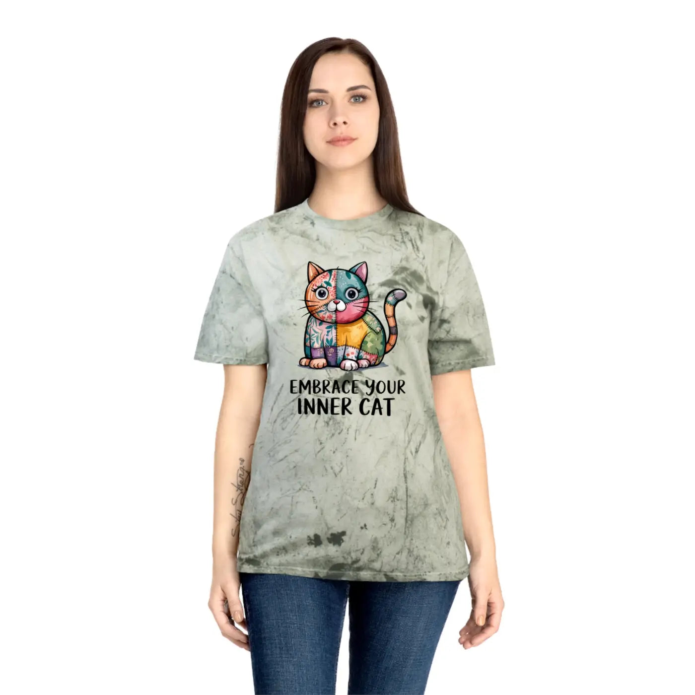 Unisex Color Blast T-Shirt - Cat Lovers Ring-Spun Cotton - DipaliZ