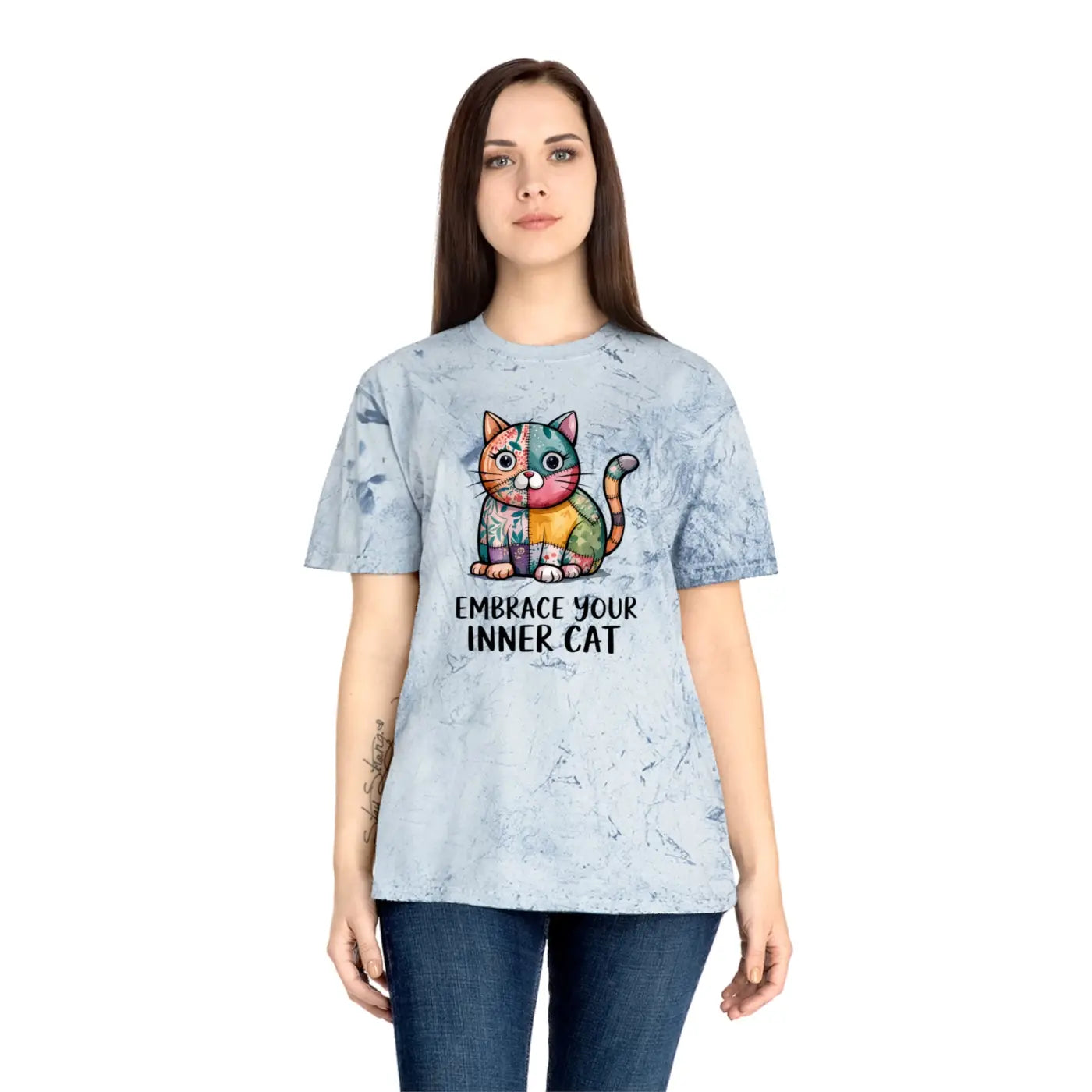 Unisex Color Blast T-Shirt - Cat Lovers Ring-Spun Cotton - DipaliZ