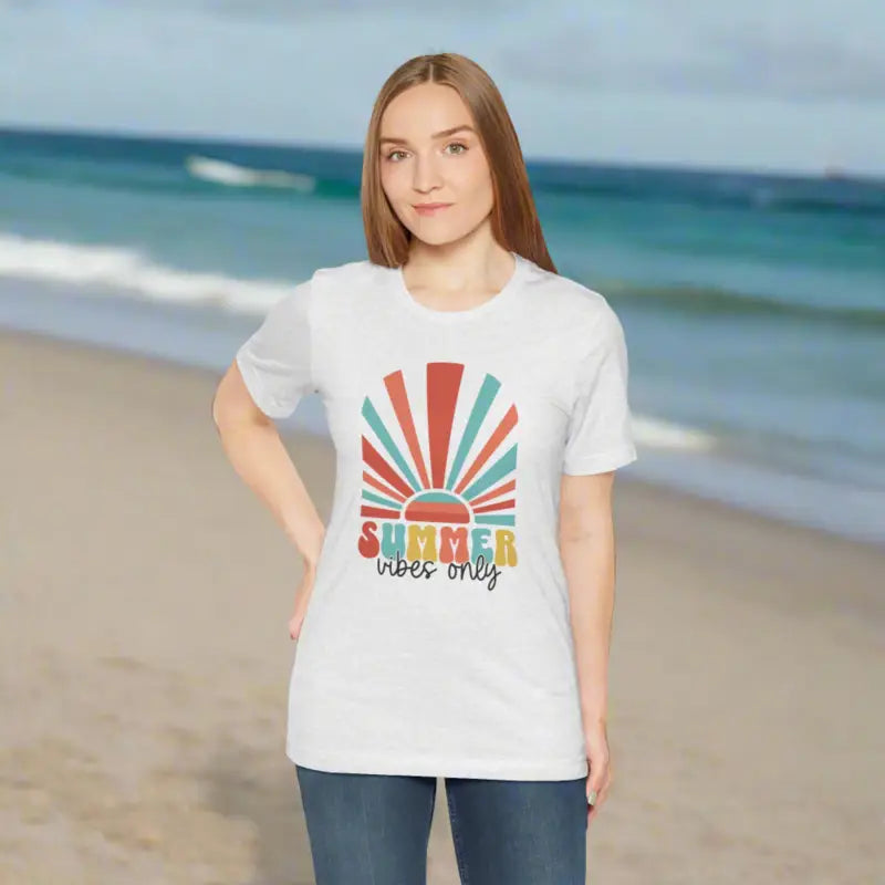 Summer Vibes Only Cotton Tee - Short Sleeve Unisex - DipaliZ