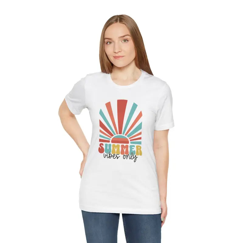 Summer Vibes Only Cotton Tee - Short Sleeve Unisex - DipaliZ