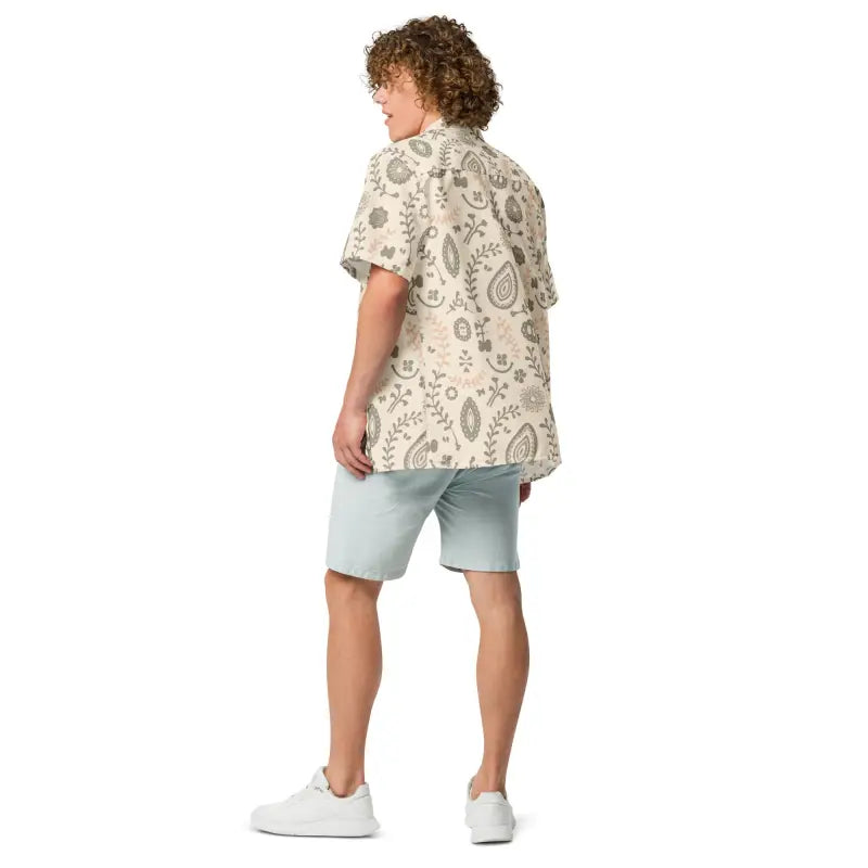 Nature Art Button Shirt - Eco Friendly Outdoor Style - DipaliZ