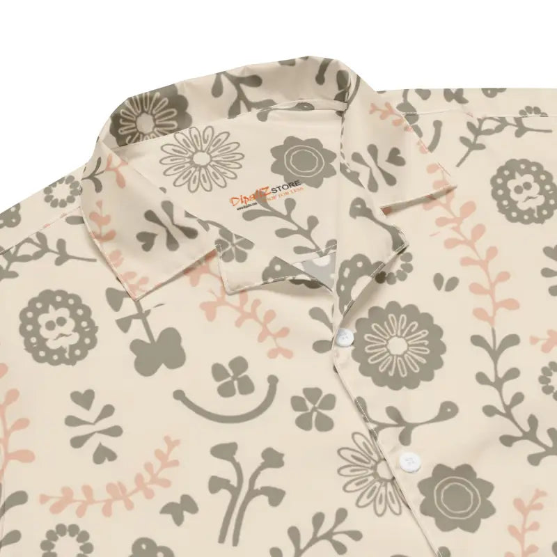 Nature Art Button Shirt - Eco Friendly Outdoor Style - DipaliZ