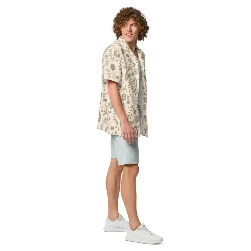 Nature Art Button Shirt - Eco Friendly Outdoor Style - DipaliZ