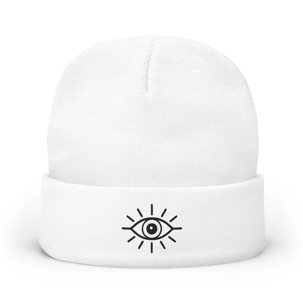 Eye Knit Beanie - Minimal Mystic Winter Hat - DipaliZ