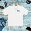 Embroidered Boho Moon Unisex Polo Shirt - Celestial Style - DipaliZ