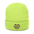 Ribbed Knit Beanie - Broke But Educated Patch - DipaliZ