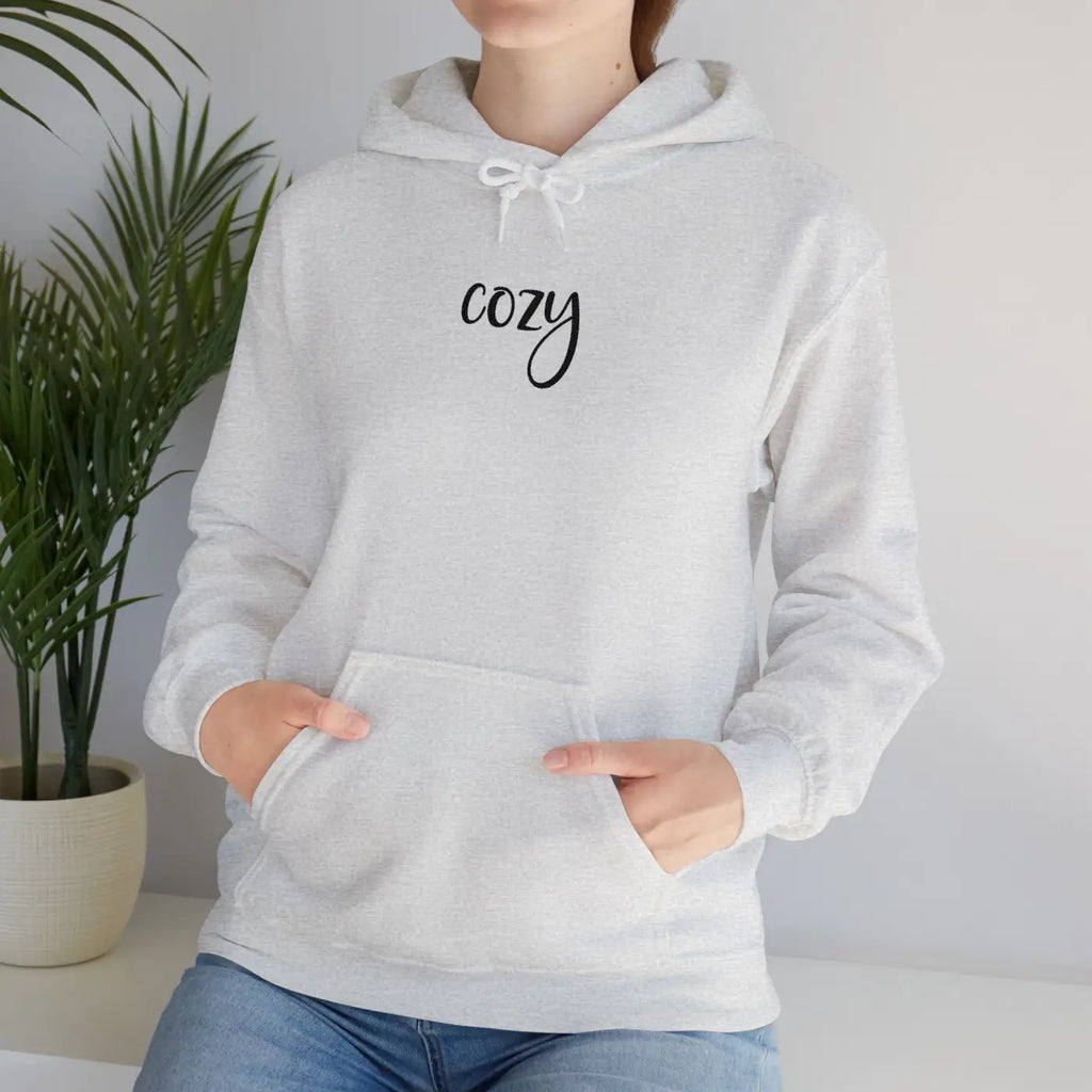 Premium Comfort Embroidered Cozy Word Hoodie - DipaliZ