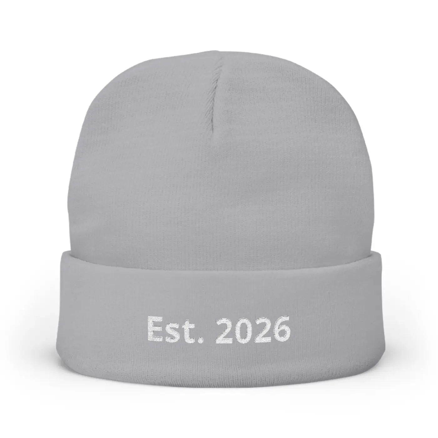Personalized Knit Beanie Embroidered Est 2026 - Soft Cotton-Acrylic Blend - DipaliZ