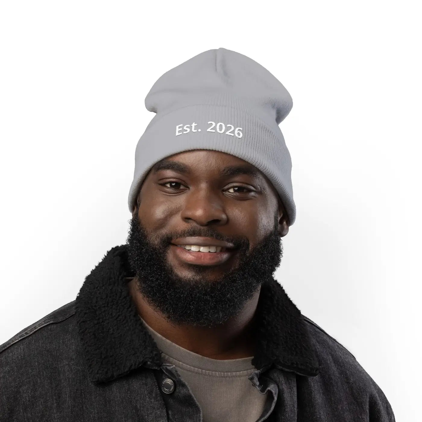 Personalized Knit Beanie Embroidered Est 2026 - Soft Cotton-Acrylic Blend - DipaliZ