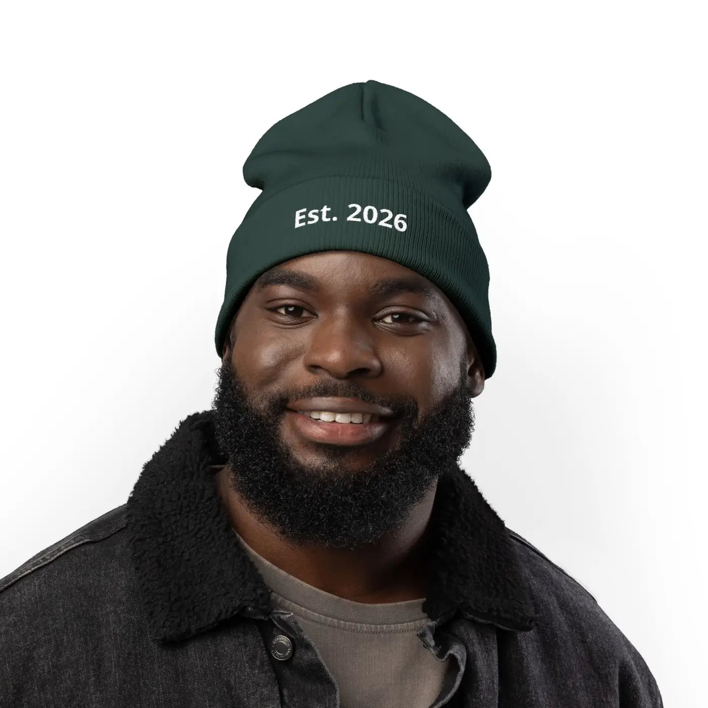 Personalized Knit Beanie Embroidered Est 2026 - Soft Cotton-Acrylic Blend - DipaliZ