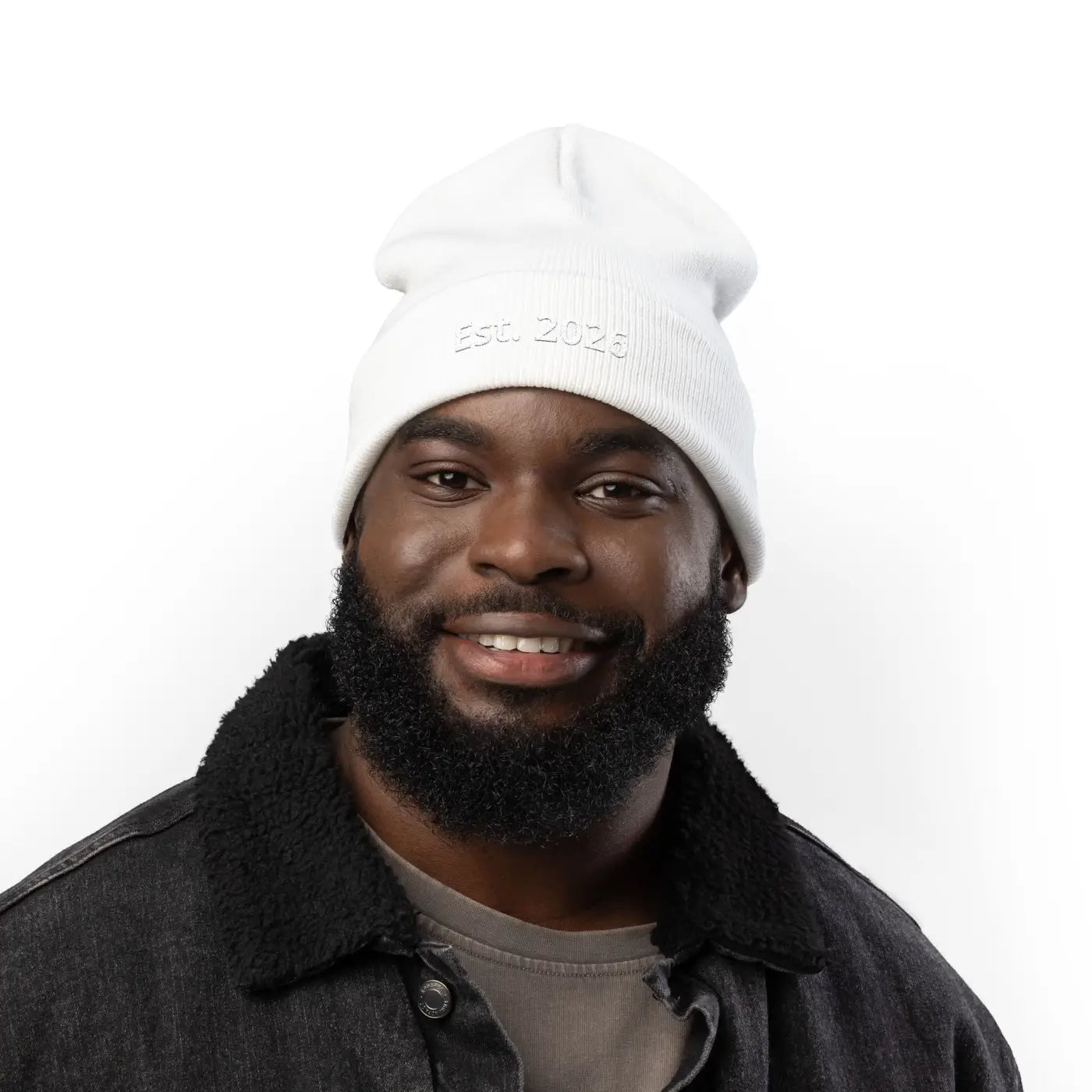 Personalized Knit Beanie Embroidered Est 2026 - Soft Cotton-Acrylic Blend - DipaliZ