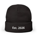 Personalized Knit Beanie Embroidered Est 2026 - Soft Cotton-Acrylic Blend - DipaliZ