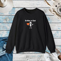 Valentine Skeleton Sweatshirt - Heart Embroidered Design - DipaliZ