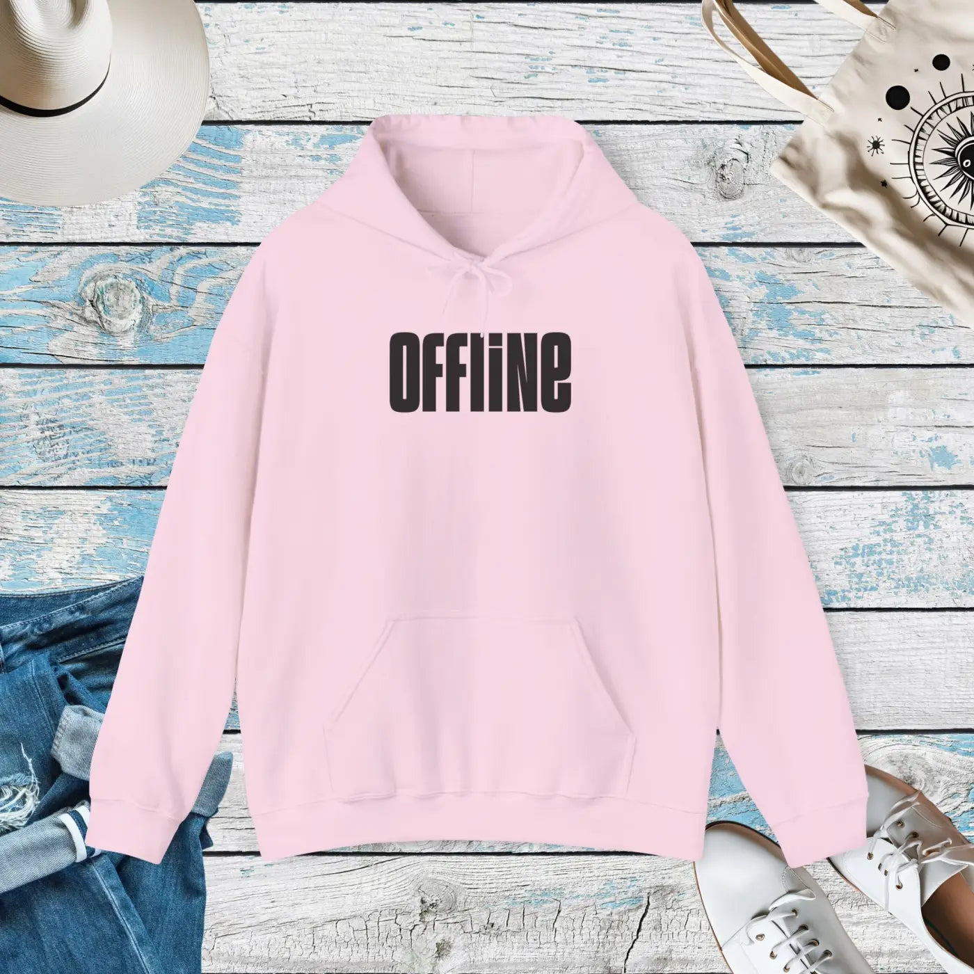Minimalist Offline Hoodie - Digital Detox Pullover - DipaliZ