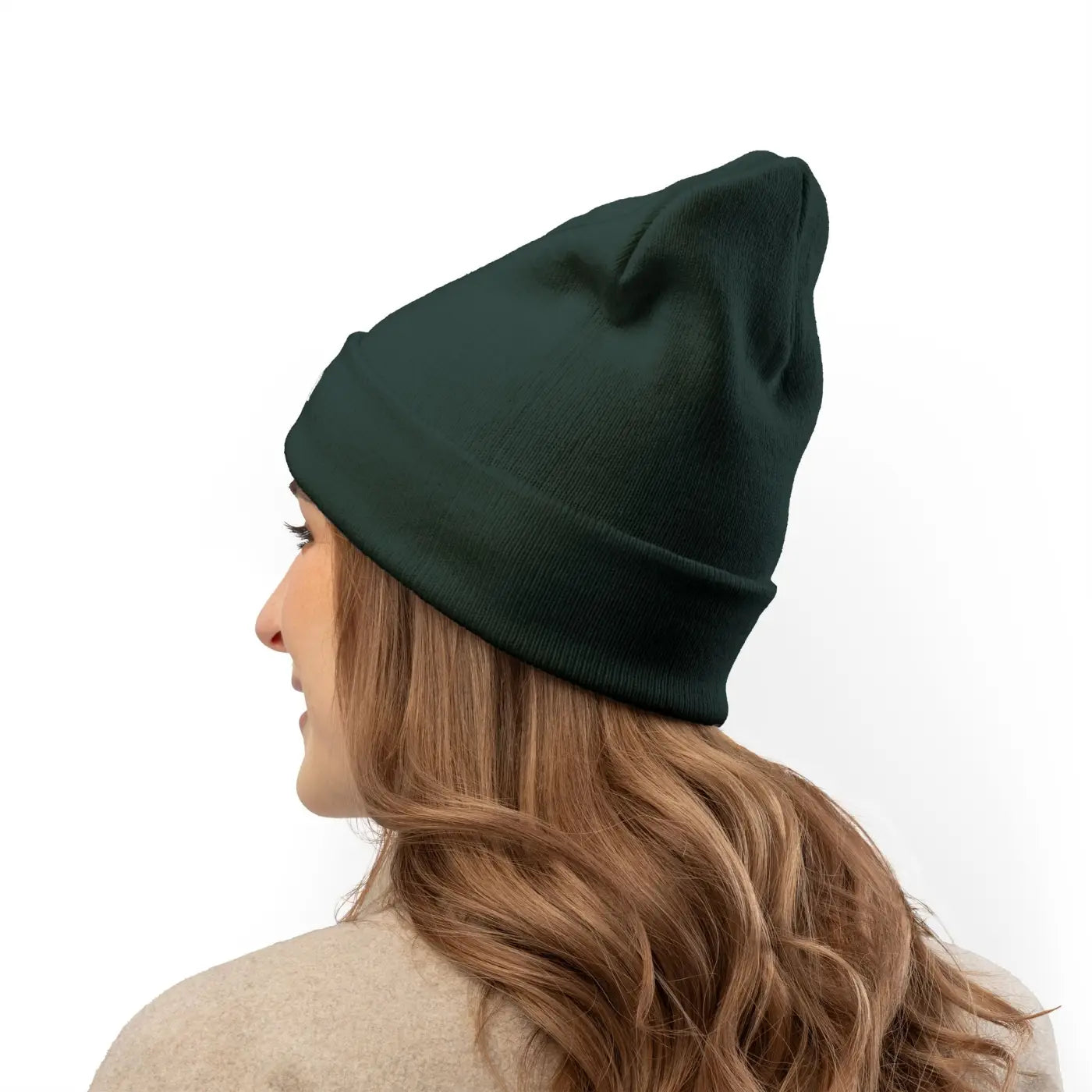 Gothic Script Knit Hat - Embroidered Personalized Beanie - DipaliZ