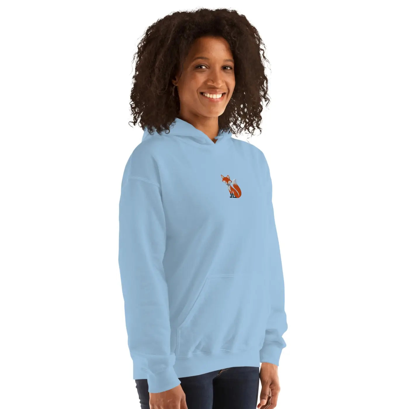 Embroidered Red Fox Cozy Unisex Hoodie - CloudSoft Velvet - DipaliZ