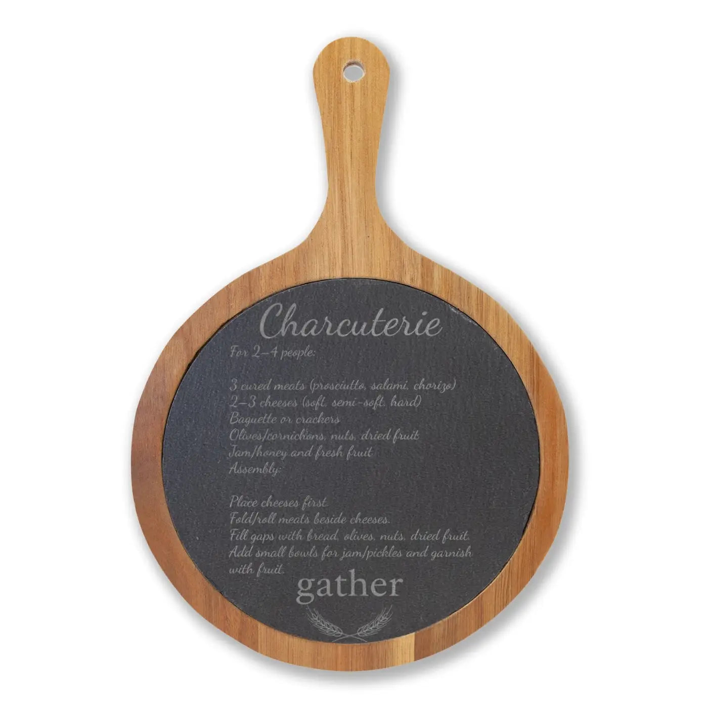 Slate Serving Surface with Acacia Wood Frame - DipaliZ