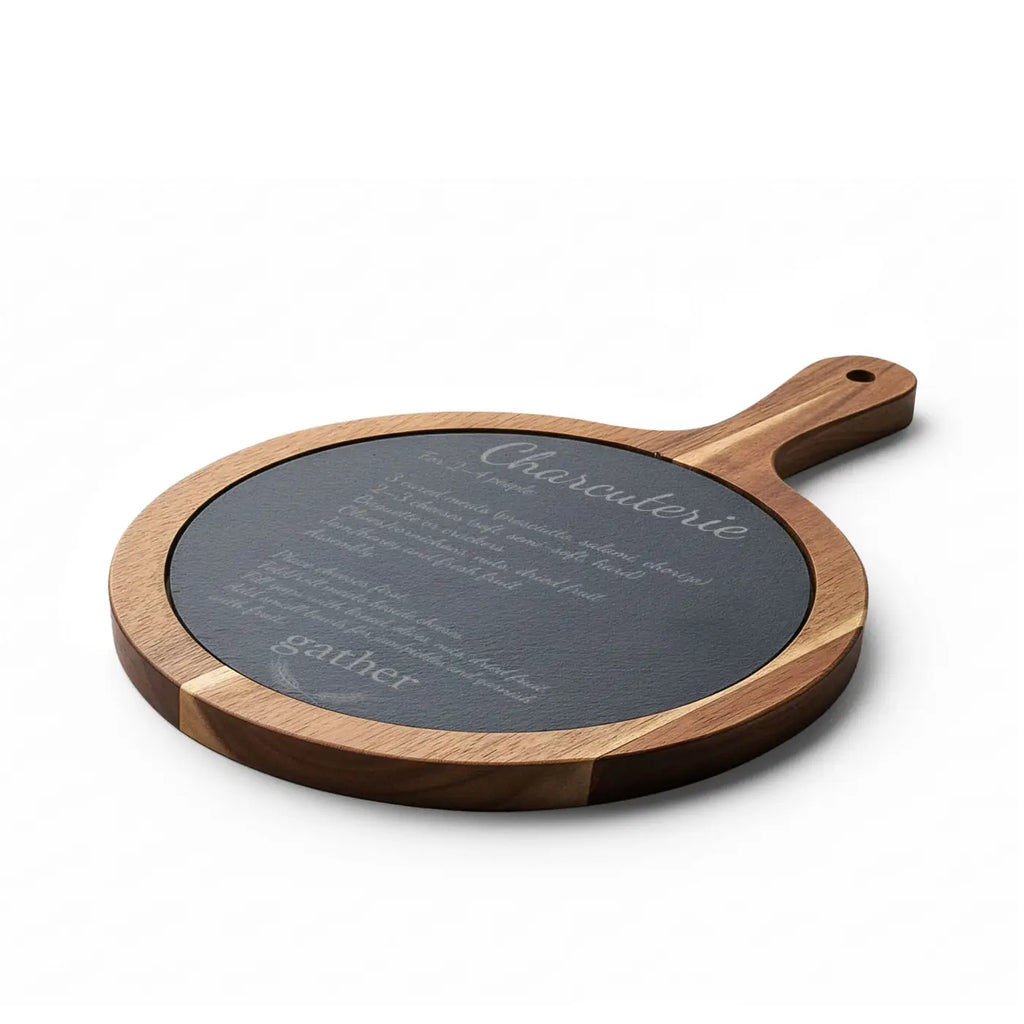 Slate Serving Surface with Acacia Wood Frame - DipaliZ