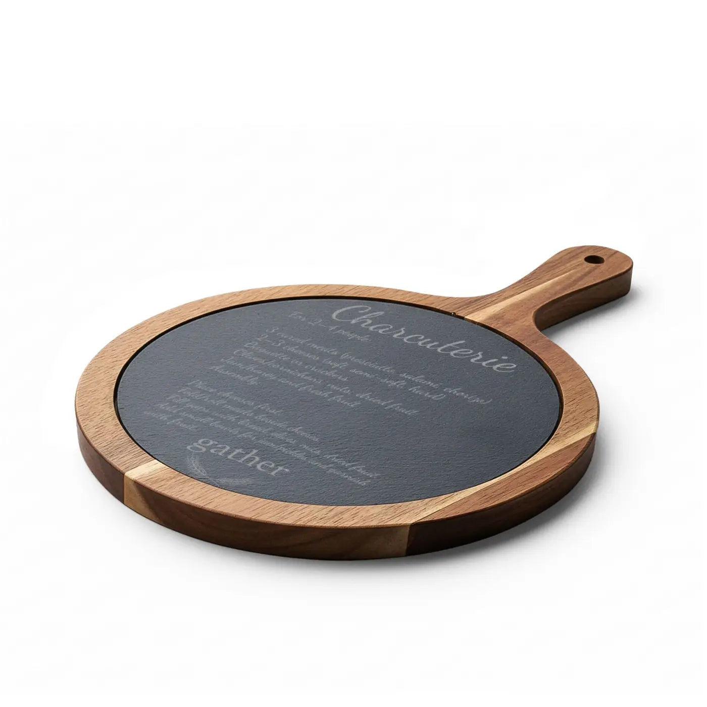 Slate Serving Surface with Acacia Wood Frame - DipaliZ