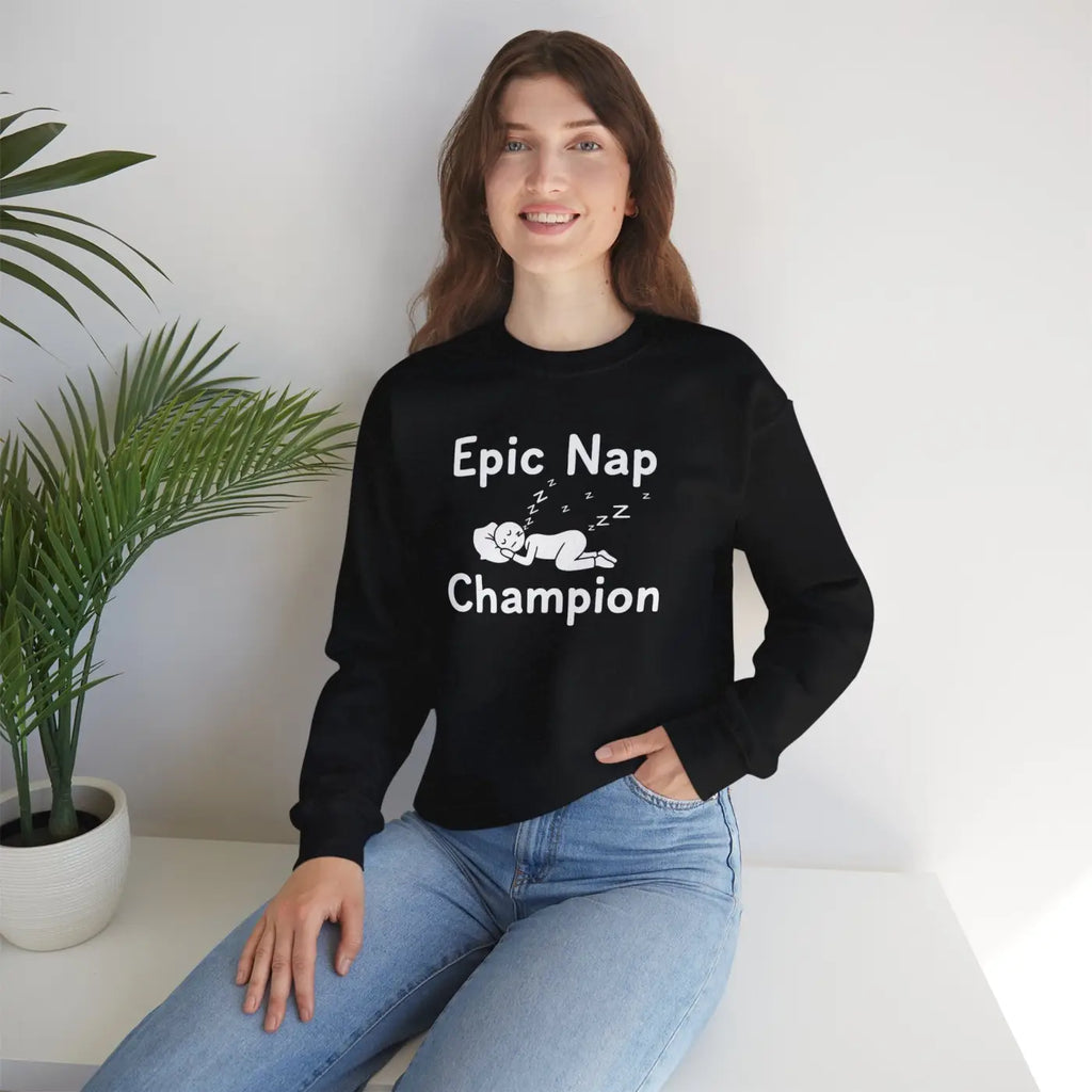 Epic Nap Champion Cozy Crewneck - Legendary Nappers - DipaliZ