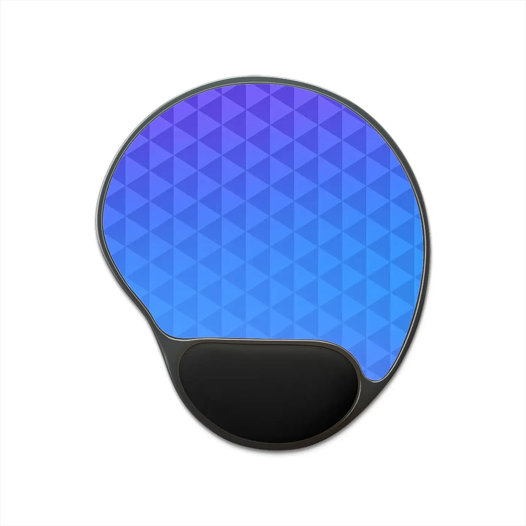 Ergonomic Mouse Pad - Stylish Blue Geometric Design - DipaliZ