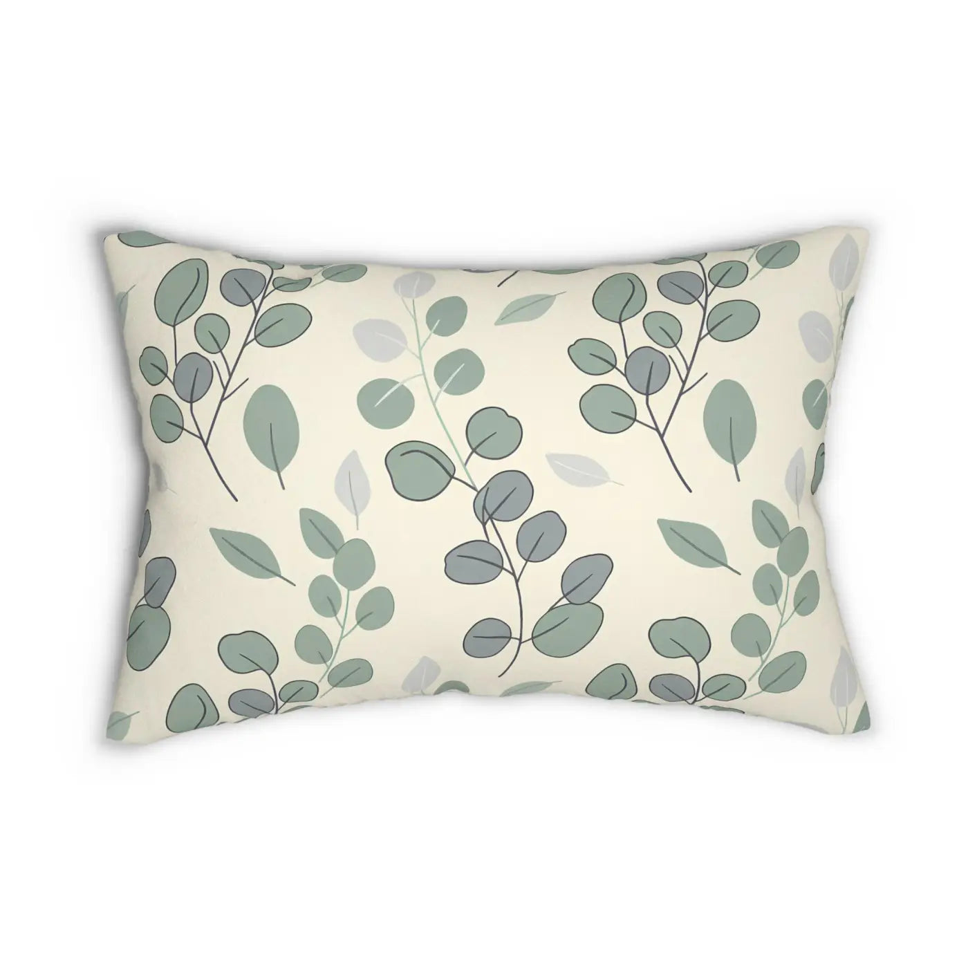 Branch Lumbar Pillow - Sage Green Botanical Serenity - DipaliZ