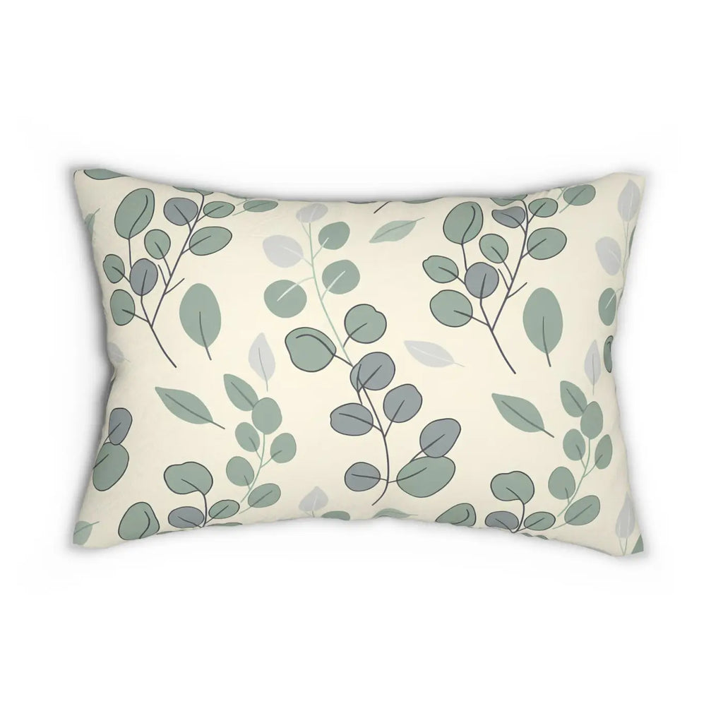 Branch Lumbar Pillow - Sage Green Botanical Serenity - DipaliZ
