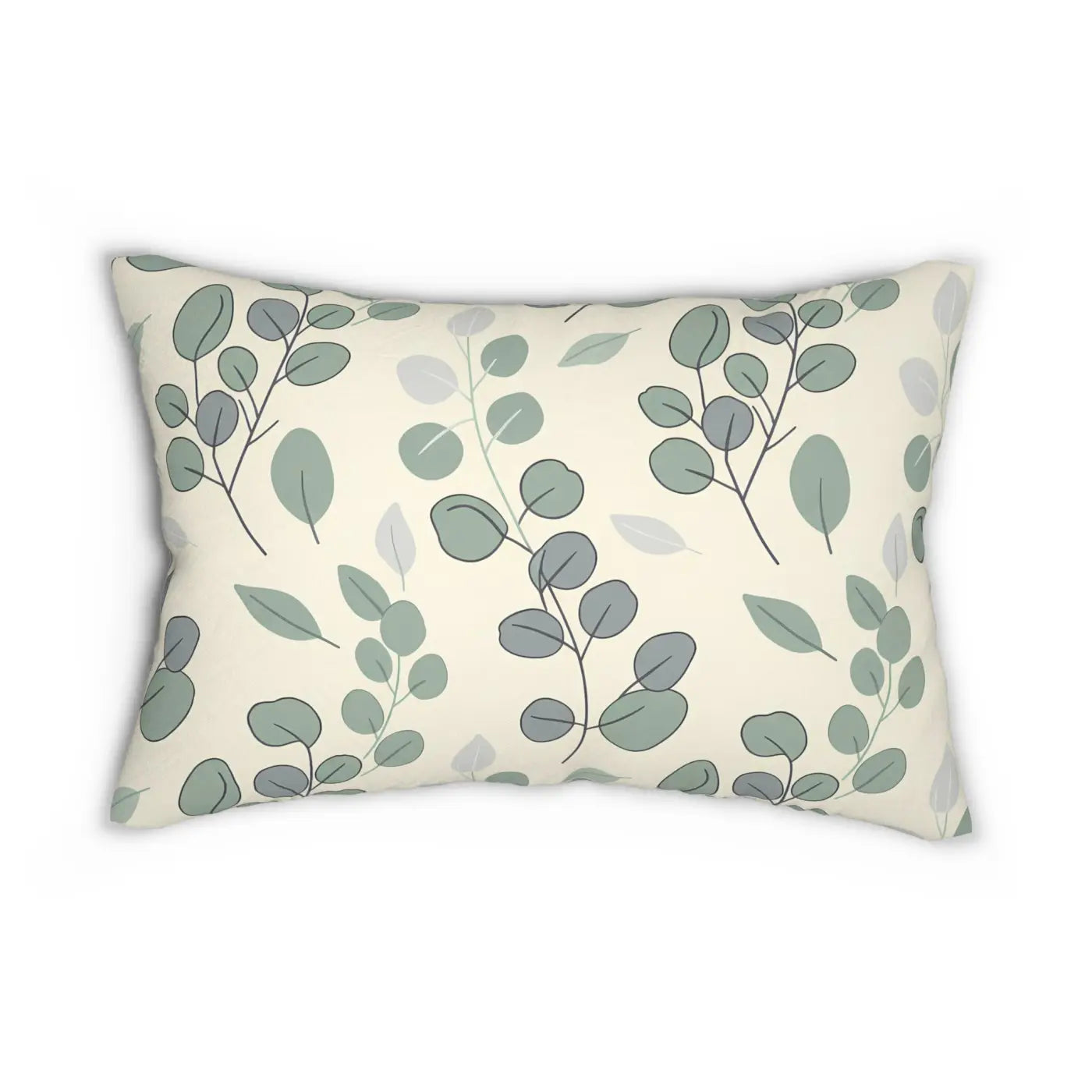 Branch Lumbar Pillow - Sage Green Botanical Serenity - DipaliZ