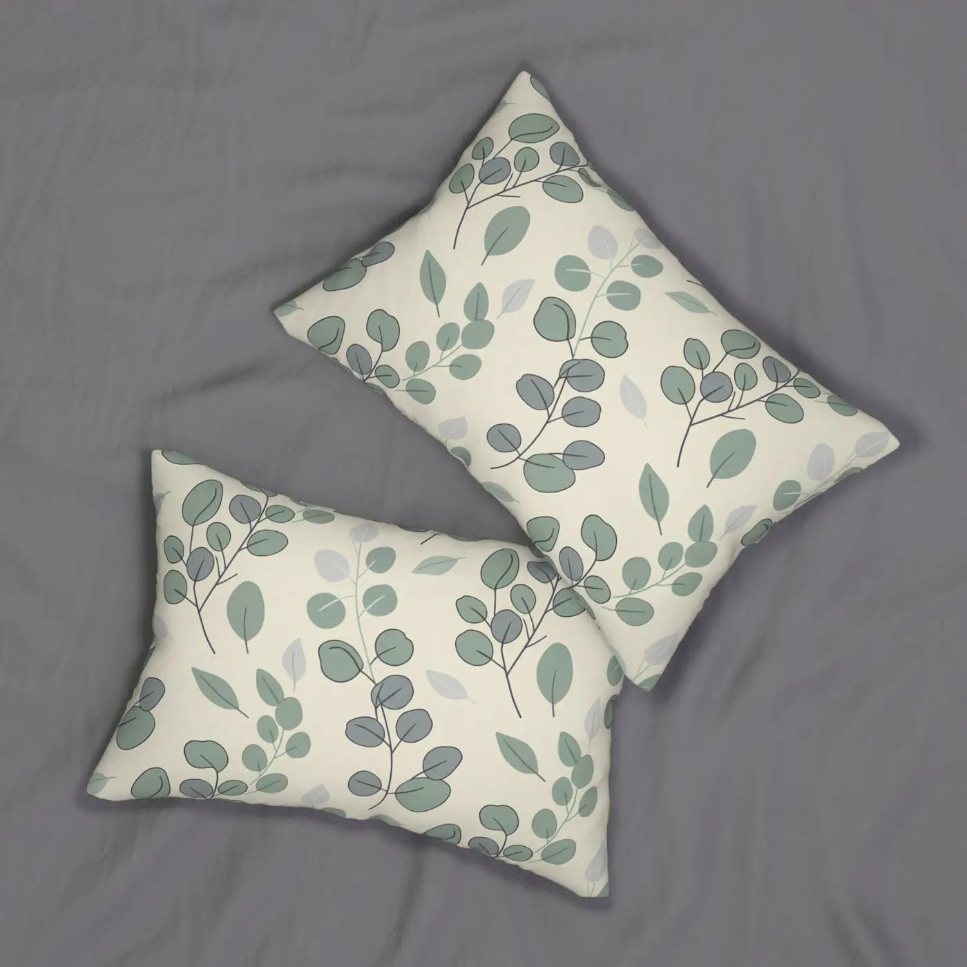 Branch Lumbar Pillow - Sage Green Botanical Serenity - DipaliZ