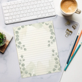 Eucalyptus Leaves Ruled Notepad - Tear-Away Pages - DipaliZ