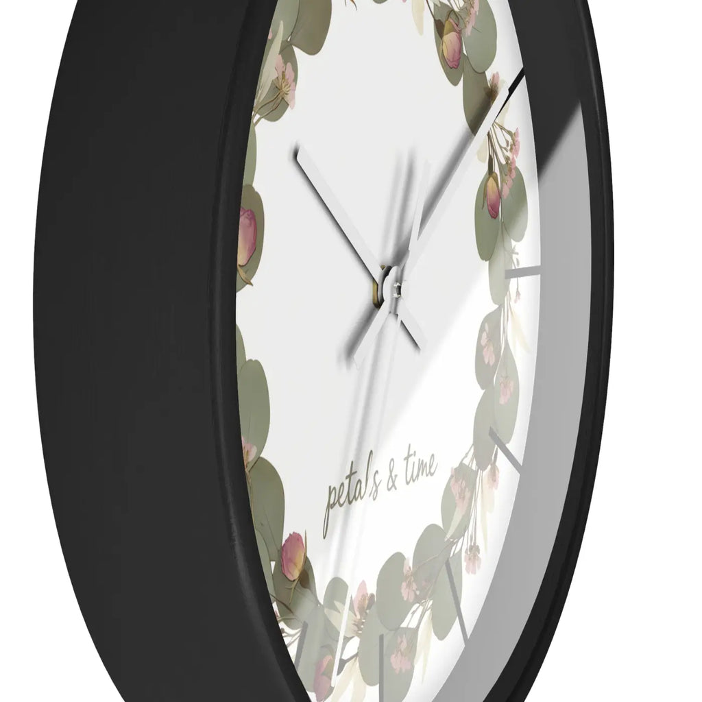 Eucalyptus Wreath Wall Clock - Whisper Quiet Botanical Elegance - DipaliZ