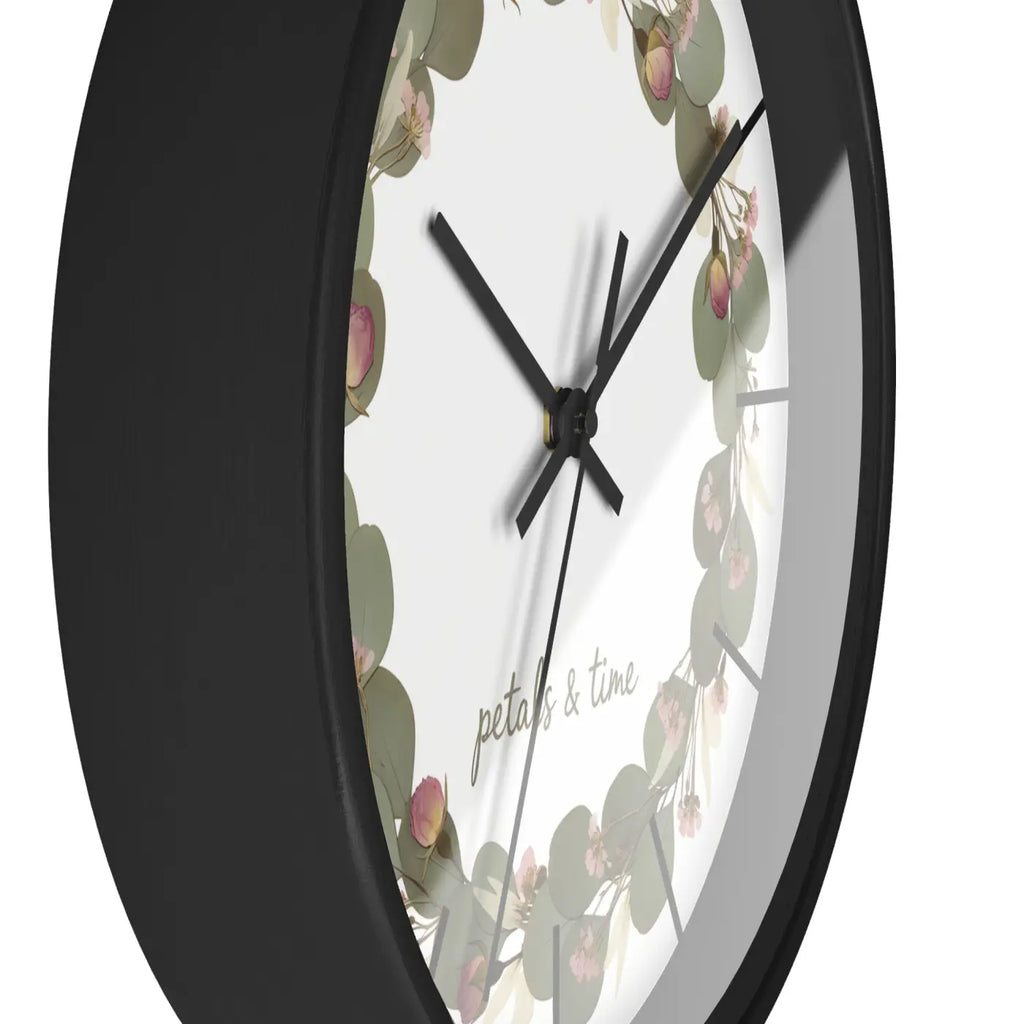 Eucalyptus Wreath Wall Clock - Whisper Quiet Botanical Elegance - DipaliZ